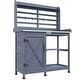 preview thumbnail 11 of 16, Outsunny Wooden Potting Bench, Outdoor Potting Table with Storage Cabinet, Storage Shelves, Aluminum Table Top