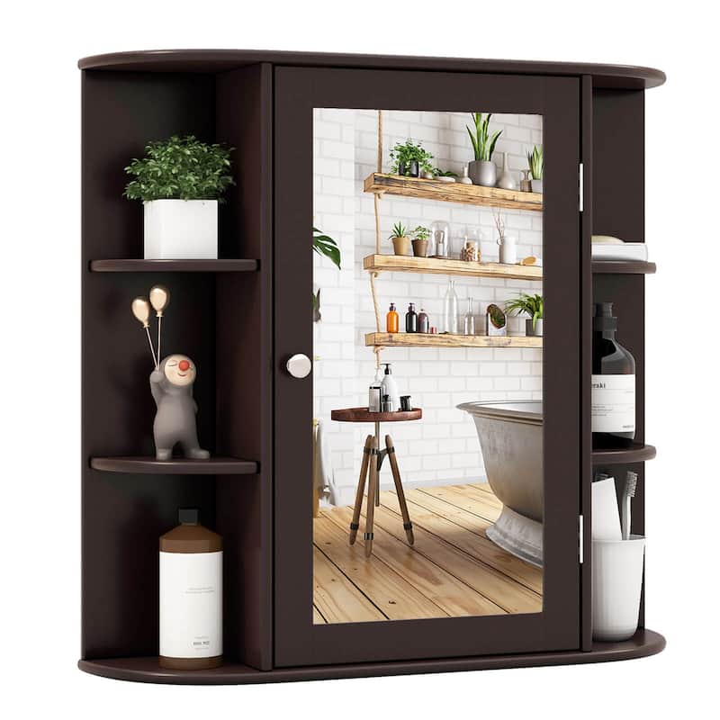 Costway Multipurpose Wall Surface Bathroom Storage Medicine Cabinet