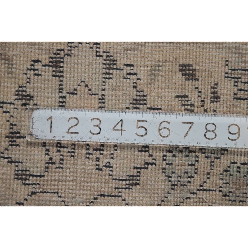 Hand Knotted Oriental 100% Wool Carpet Traditional Geometric Coral Tabriz Area Rug - 12' 7'' X 9' 7''