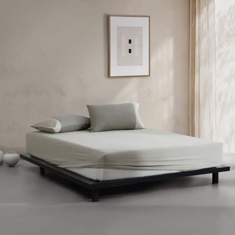 Calvin Klein Contrast Weave Sheet Set - Green - Queen