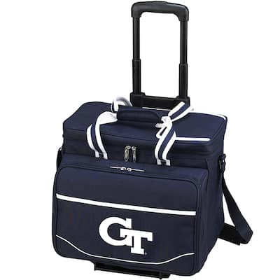 NCAA Georgia Tech Yellow Jackets Insulated Equipped Picnic Cooler for Four on Wheels