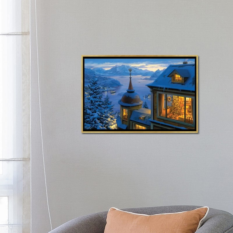 iCanvas "Coming Home For Christmas" by Evgeny Lushpin Framed Canvas Print