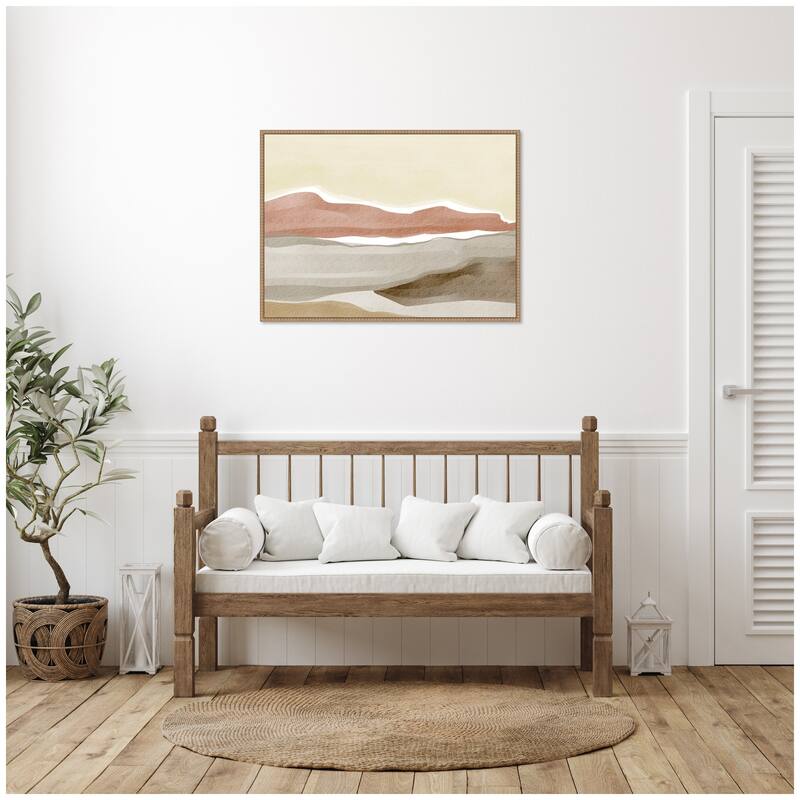 Kate and Laurel Brown Hill by Nikita Jariwala Framed Canvas Wall Art Print