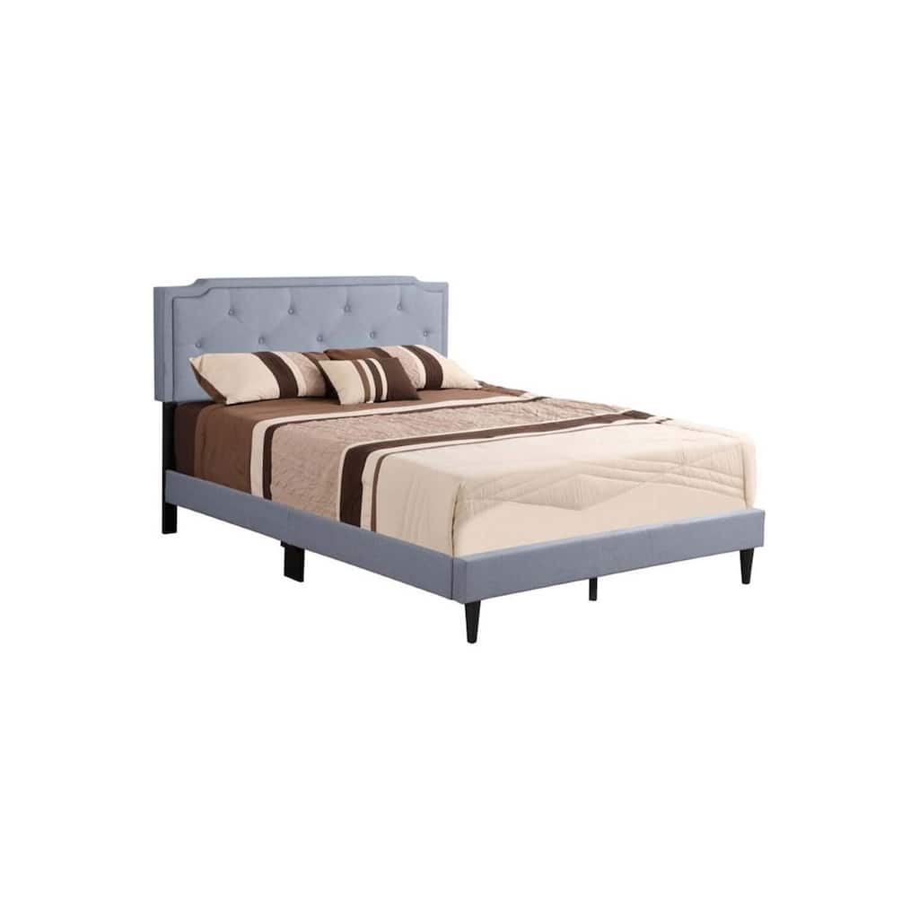 Blue Full Bed with Calming Finish, Spacious Frame and Durable Construction for Guest Bedrooms or Everyday Comfort