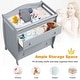 preview thumbnail 8 of 29, Baby Changing Table Infant Diaper with 3 Drawers and Safety Belt-Brown - 35.5" x 23" x 39" (L x W x H)