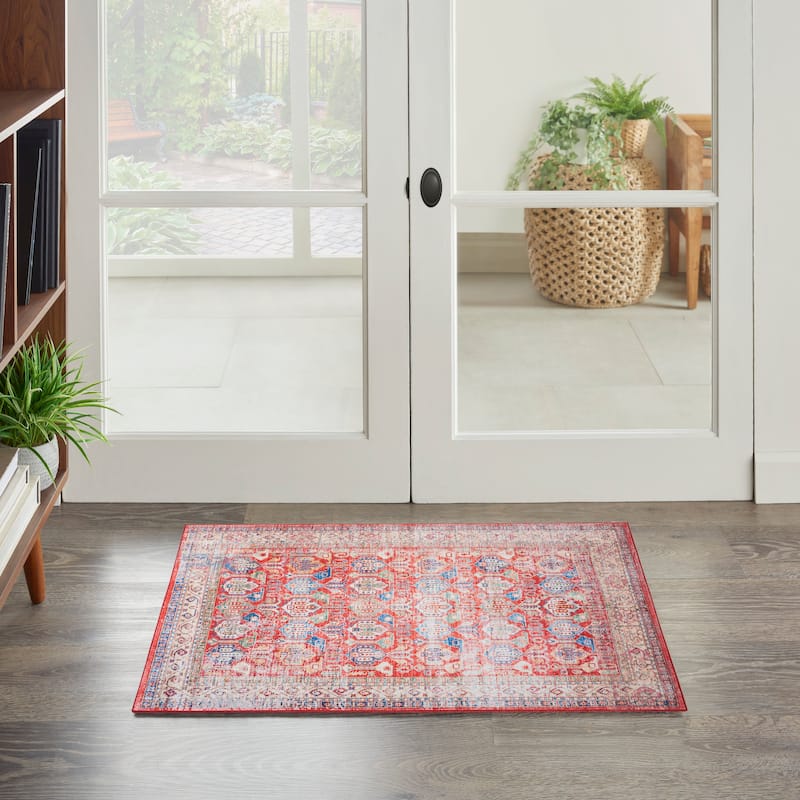 Nourison Fulton Indoor only Persian Area Rug - 2' x 3' - Red - Rectangle