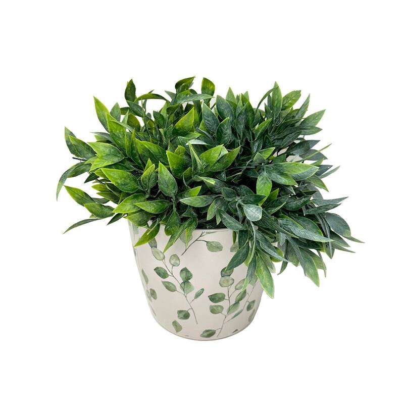 7" Round Self-Watering Indoor/Outdoor Bamboo Pots
