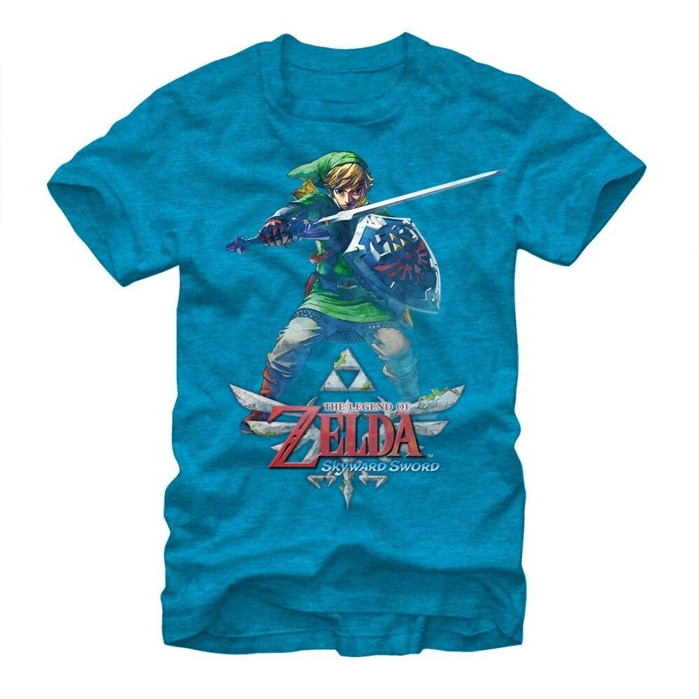 Shop Legend Of Zelda Skyward Sword Men S Blue T Shirt Overstock