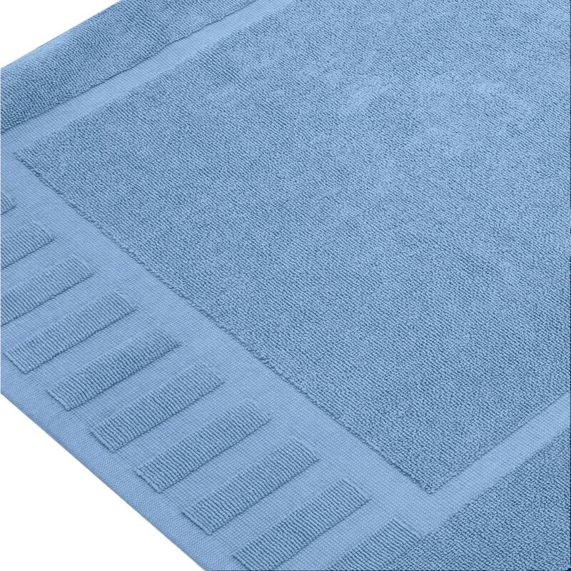 White Classic Luxury Cotton Bath Mat 22x34 Set of 2