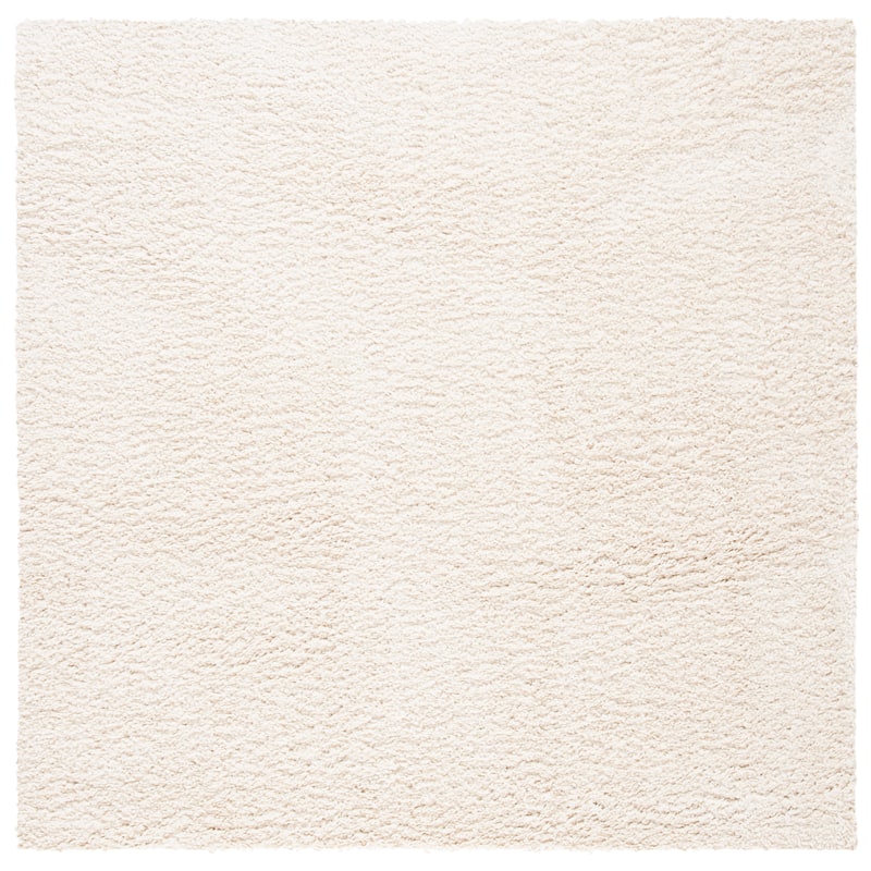 SAFAVIEH August Shag Solid 1.2-inch Thick Area Rug - 8'6" Square - Ivory