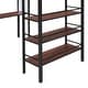 preview thumbnail 10 of 22, Twin Size Loft Bed, Metal Twin Loft Bed Frame with 3 Layers of Shelves and Desk, Stylish Metal Bed with Whiteboard