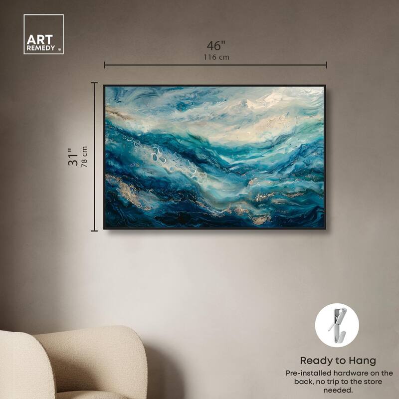 Jeweled Waters Canvas by Art Remedy