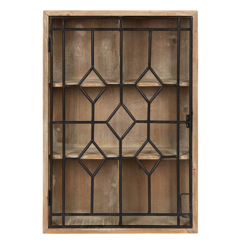 Kate and Laurel Megara Farmhouse Chic Wall-mounted 5-shelf Cabinet