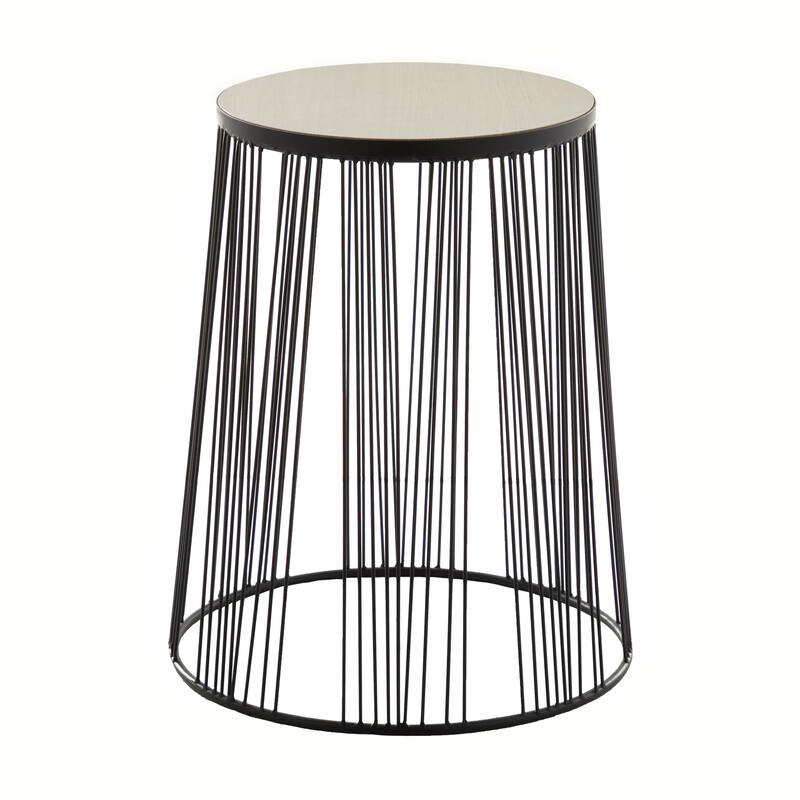 Black Iron Contemporary Accent Table - 18 x 18 x 22 Round