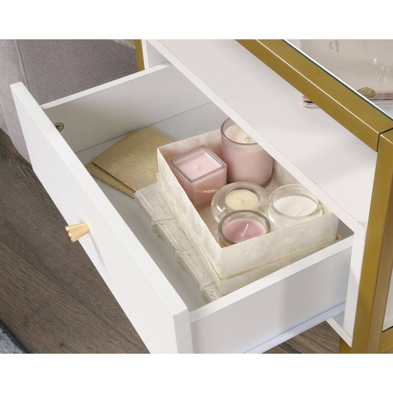 Harper Heights End Table White 3a