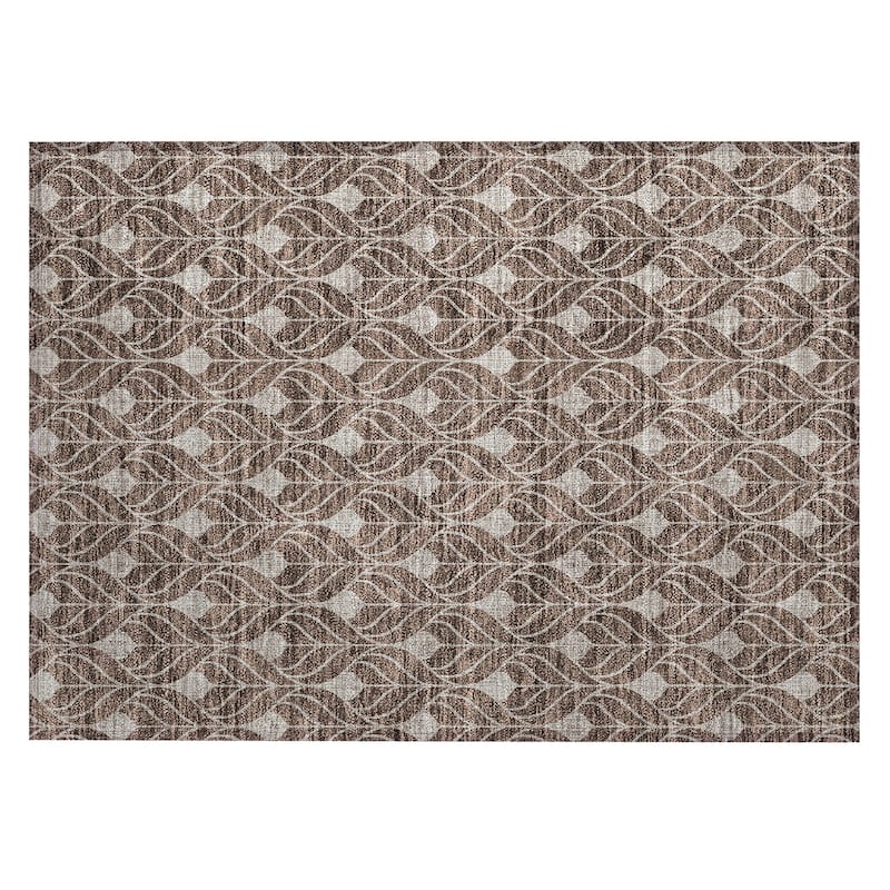 Machine Washable Indoor/ Outdoor Chantille Contempoary Geo Rug