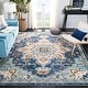 preview thumbnail 1 of 100, SAFAVIEH Madison Diederike Boho Distressed Medallion Area Rug 10' x 10' Square - Blue/Light Blue
