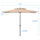 VredHom 9 x 5 Ft Outdoor Rectangular Market Umbrella with Double Top