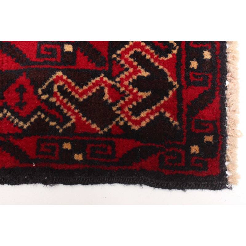 ECARPETGALLERY Hand-knotted Teimani Red Wool Rug - 2'9 x 4'9