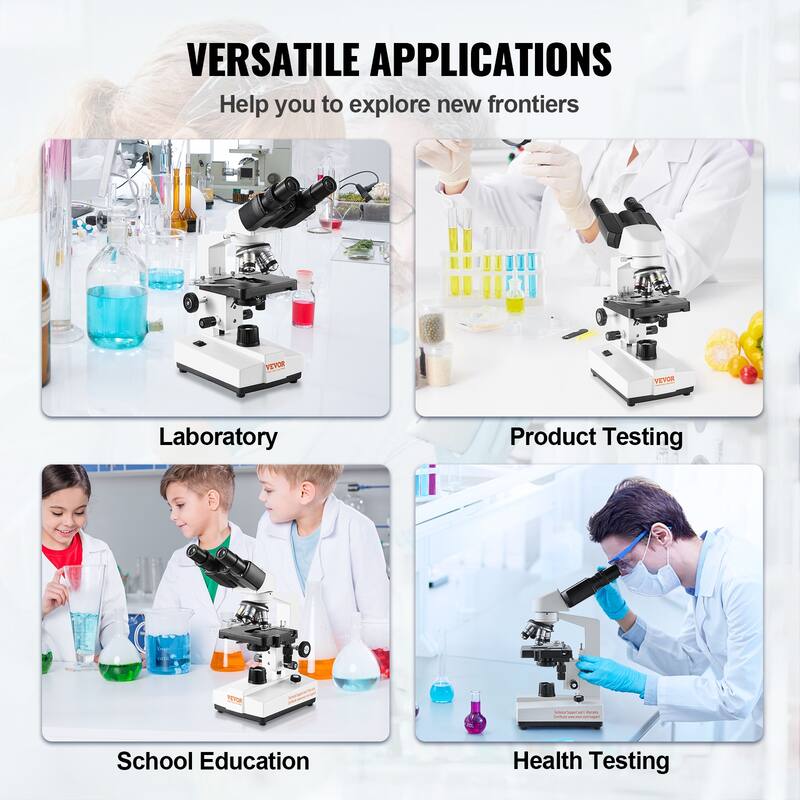 VEVOR Compound Trinocular and Binocular Compound Microscope,Phone