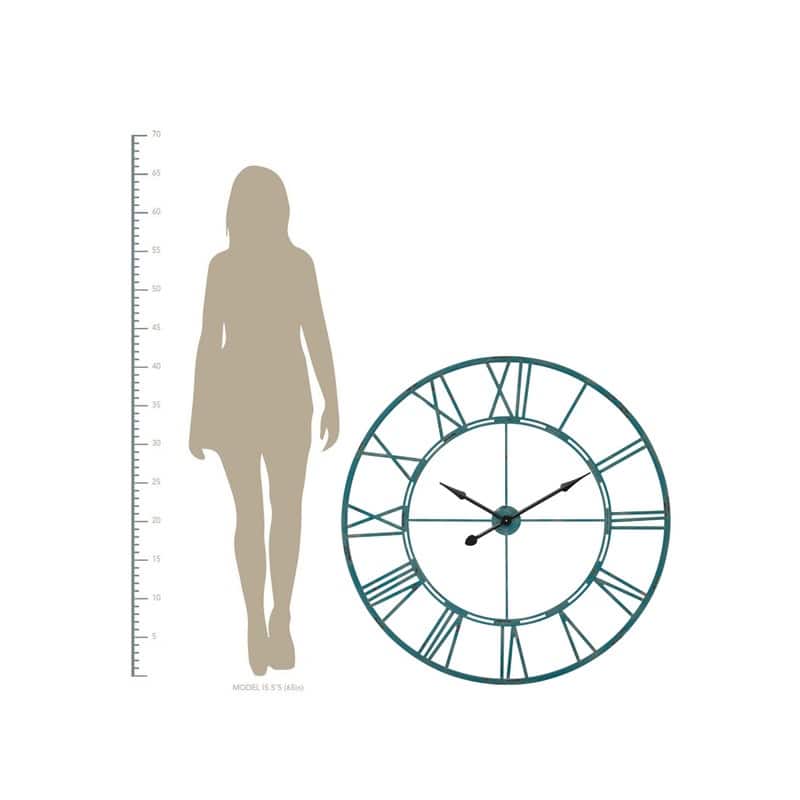 UTOPIA ALLEY Oversized Roman Round Wall Clock - Large Wall Clock, Roman Numeral Wall Clock, Decorative Wall Clock 43.5"D
