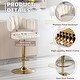 preview thumbnail 33 of 36, HOMEFUN Velvet Swivel Adjustable Height Scallop Bar Stools With Footrest(set of 2)