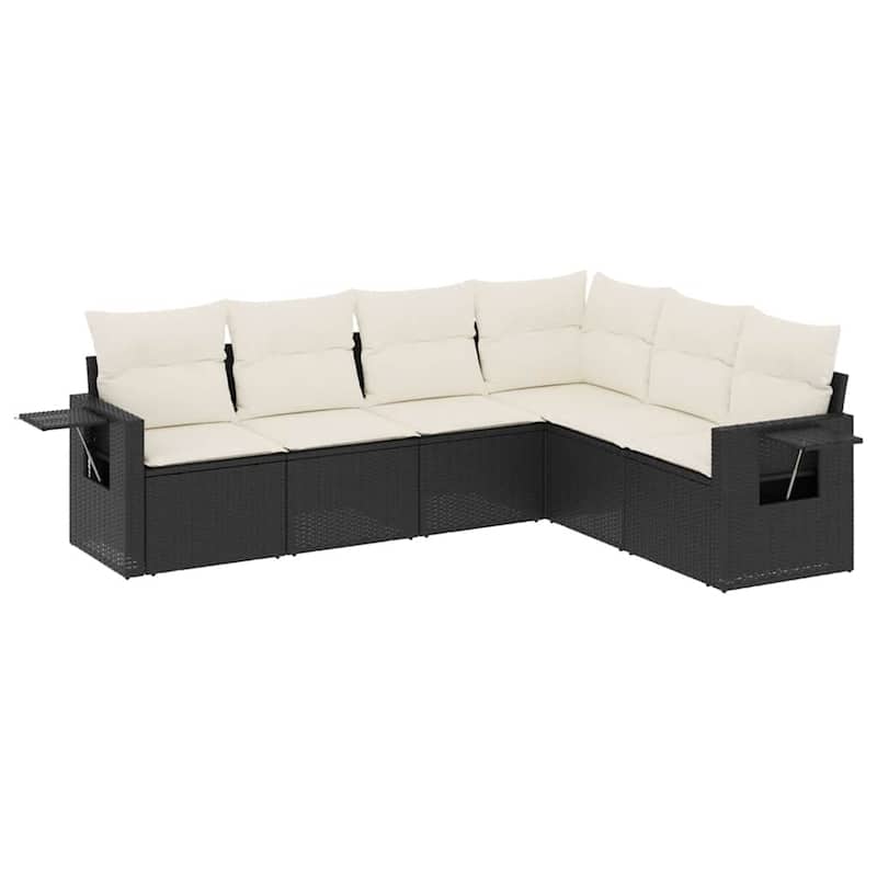 vidaXL Garden Sofa Set Black
