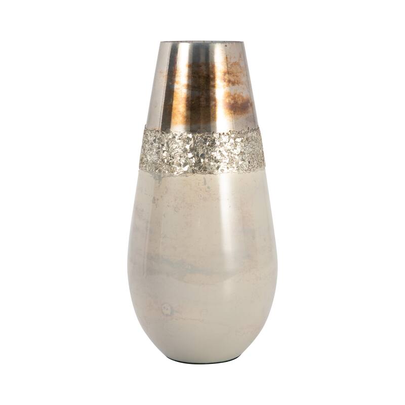 Sagebrook Home Glam Modern Glass Vase