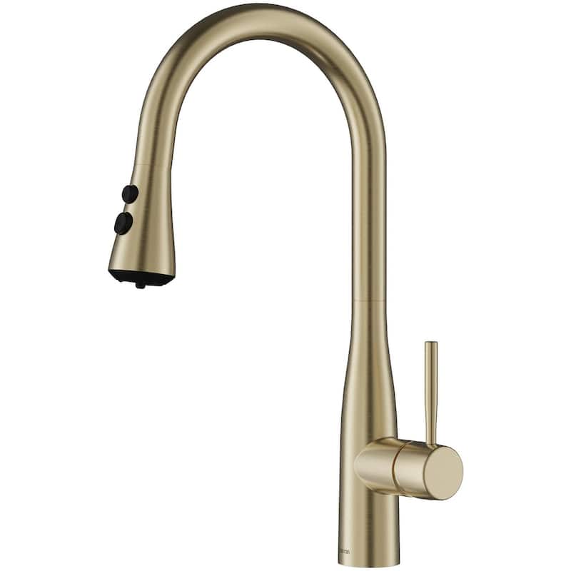 Karran USA KKF750 Faraday 1.8 GPM Single Hole Pull Down Kitchen Faucet - Spot-Free Champagne Bronze
