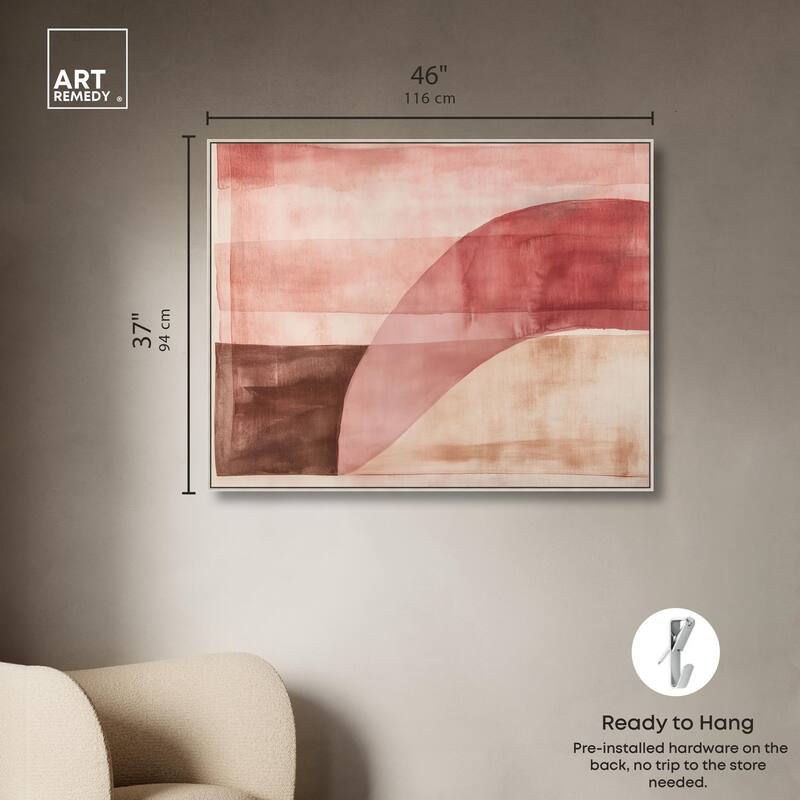 Faded Crimson Canvas by Art Remedy