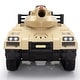 preview thumbnail 2 of 15, 24V Kids Ride-On Thunder Tank with Rotating Turret and Remote Control, Military Toy Truck for Boys and Girls, Ages 3-8 - Yellow