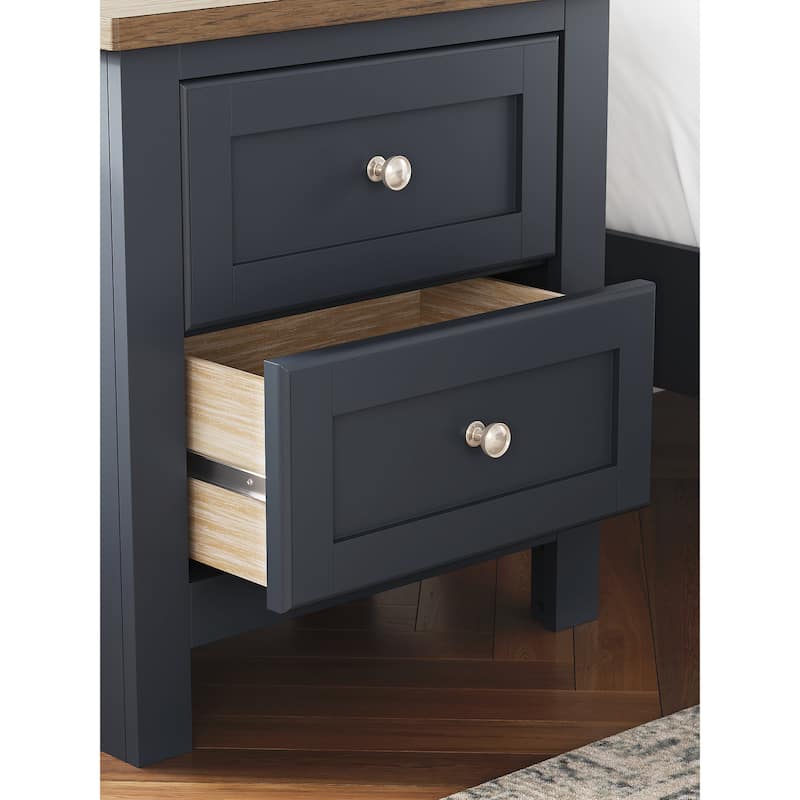 Signature Design by Ashley Landocken Brown/Blue Nightstand