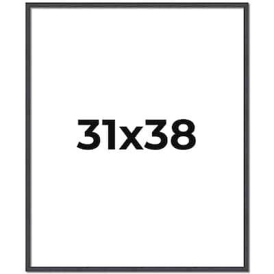 31x38 Frame Brown Solid Wood Picture Frame - Complete Modern Photo