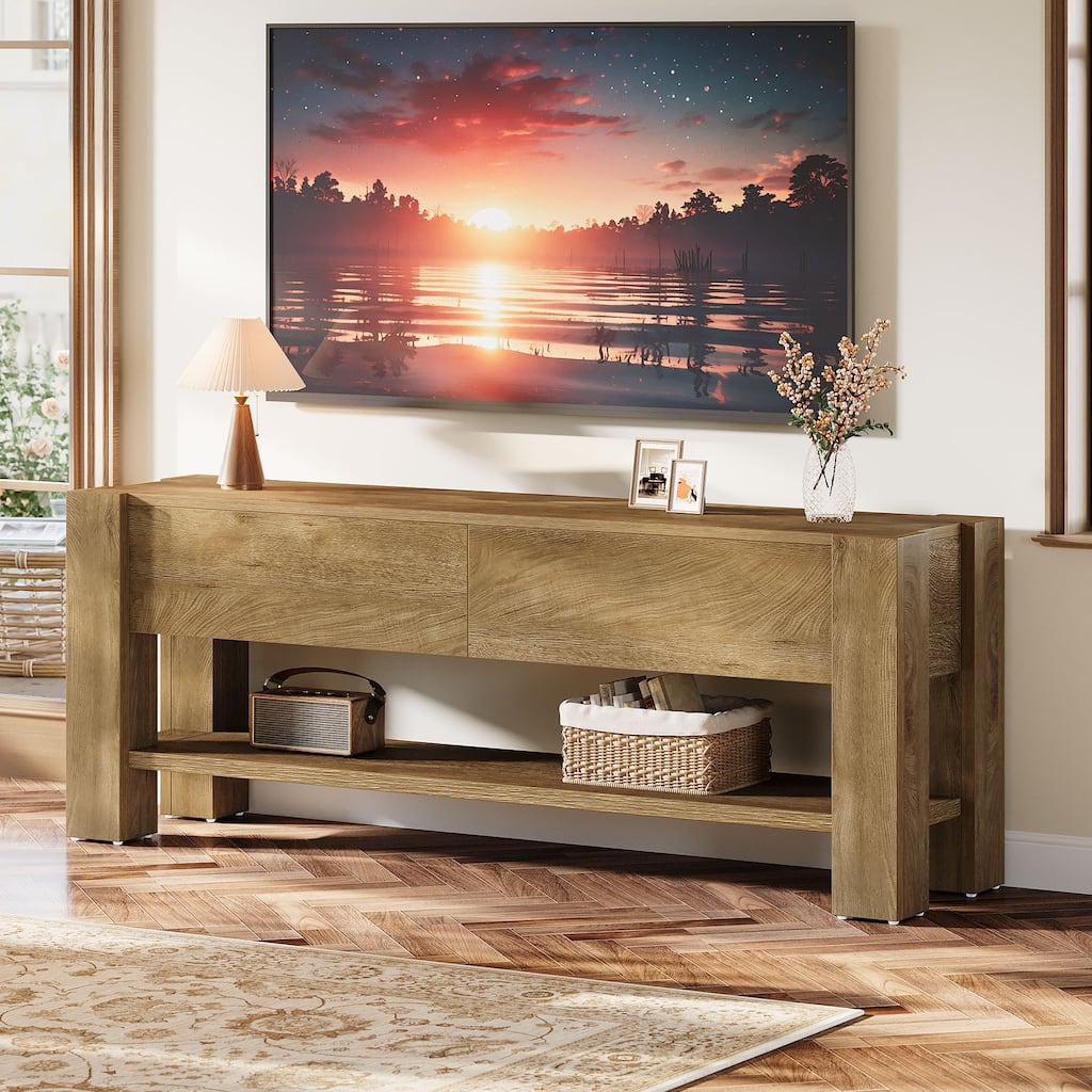 63" TV Stand with Drawers, Media Console with Storage for Living Room