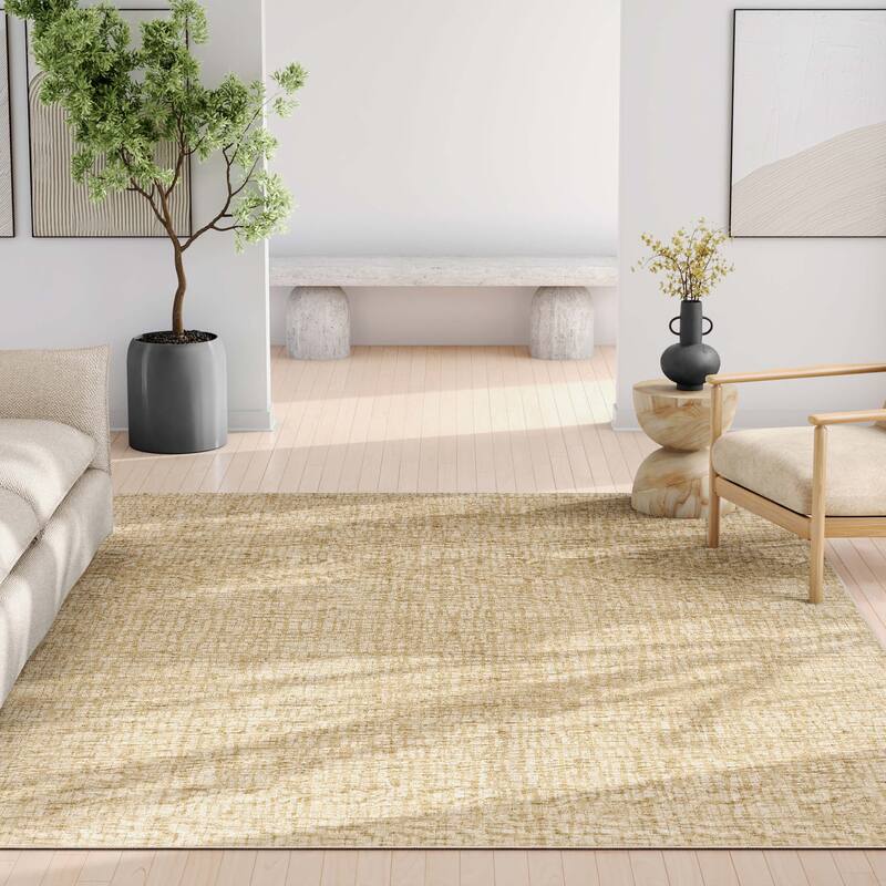 Well Woven Abstract Nightscape Geometric Flat-Weave Area Rug