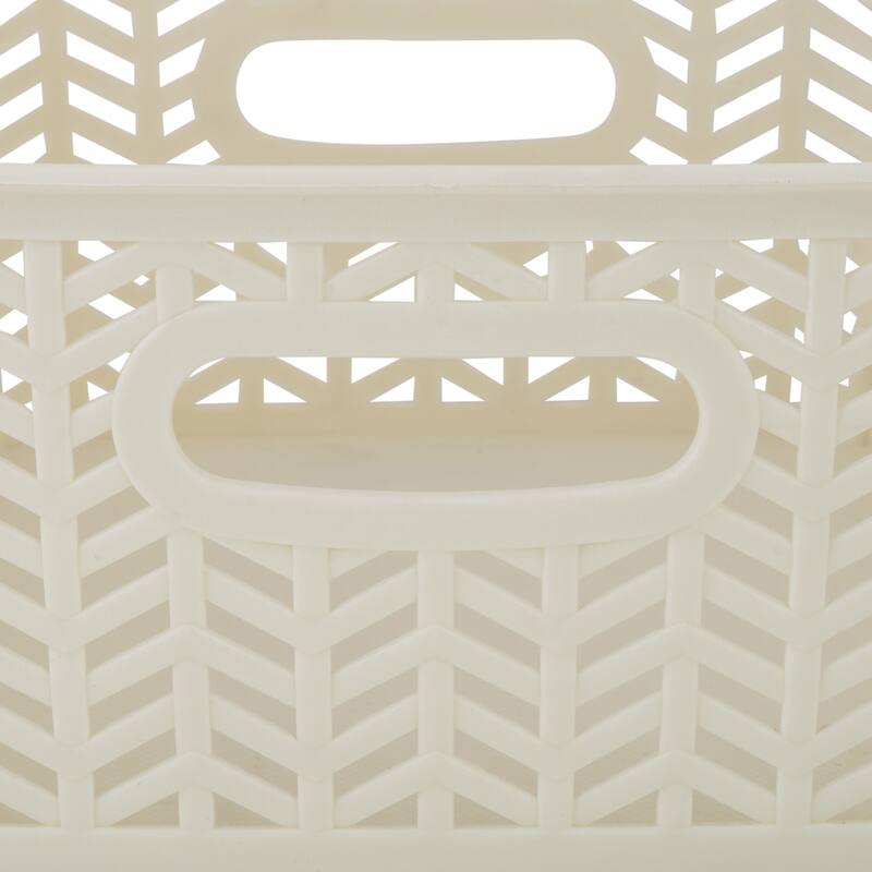 Simplify 3 Pack Small Herringbone Storage Basket