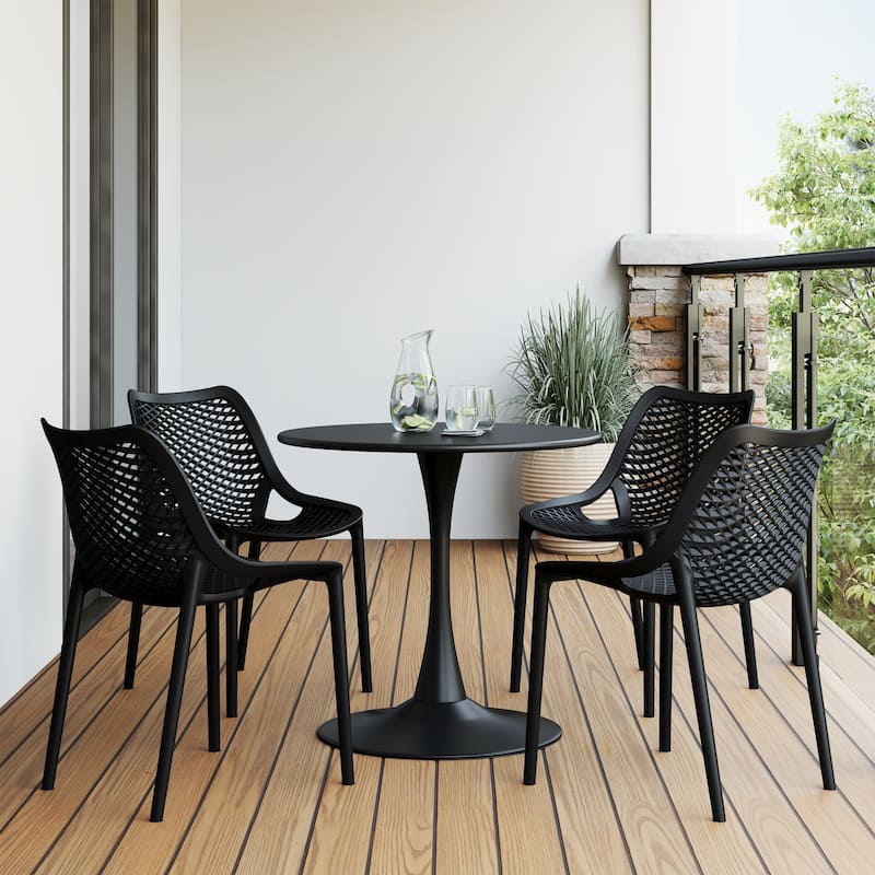 Frond and Form 4-Person Outdoor Round Dining Set