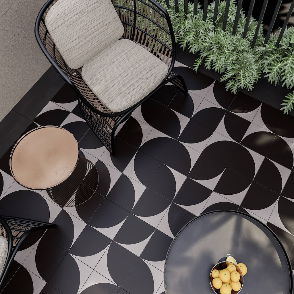 Luna 8 in. x 8 in. Domino Matte Porcelain Wall and Floor Tile