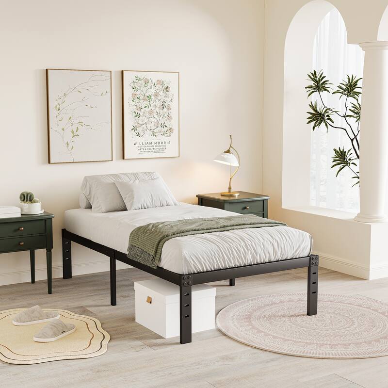 14 Inch Heavy Duty Bed Frame, No Box Spring Needed, Noise Free
