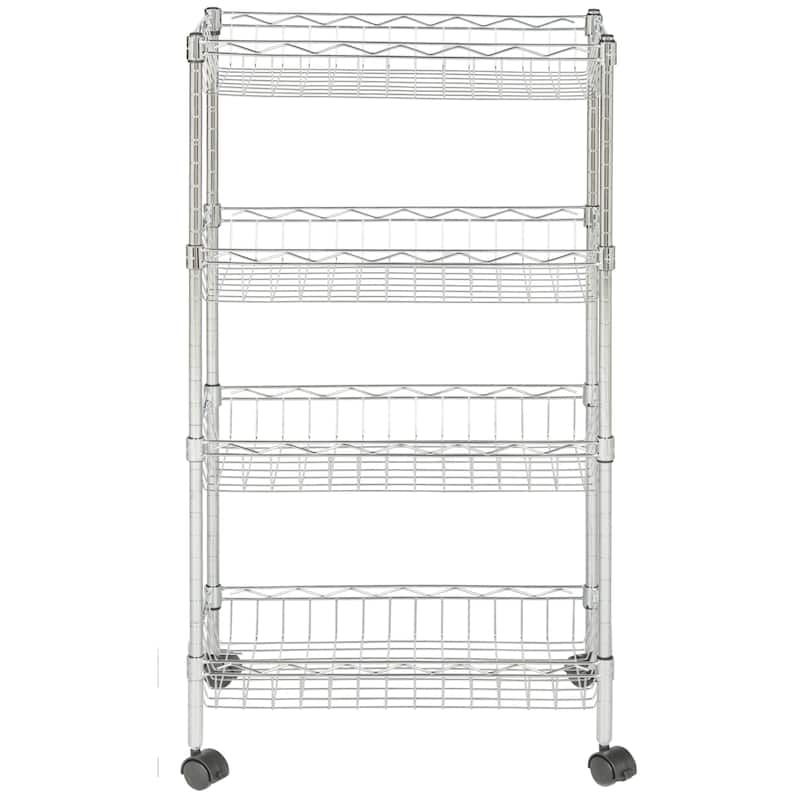 SAFAVIEH Storage Cesella 4-Tier Basket Rack - 23.6" x 13.8" x 47.2" - 24Wx14Dx47H