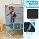 preview thumbnail 7 of 16, Gymax 60'' Trampoline for Kids w/ Gymnastic Bar Rings Foamed Handle No - See Details