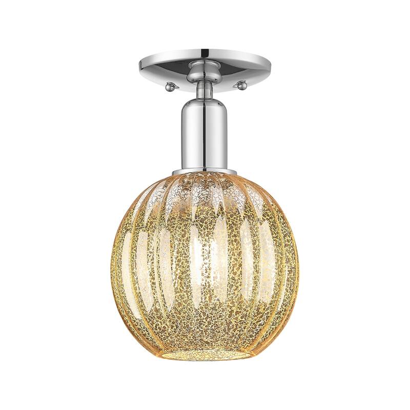 Innovations Lighting 716-1C-12-7 Preston Semi-Flush Preston 7" Wide - Polished Chrome / Mercury