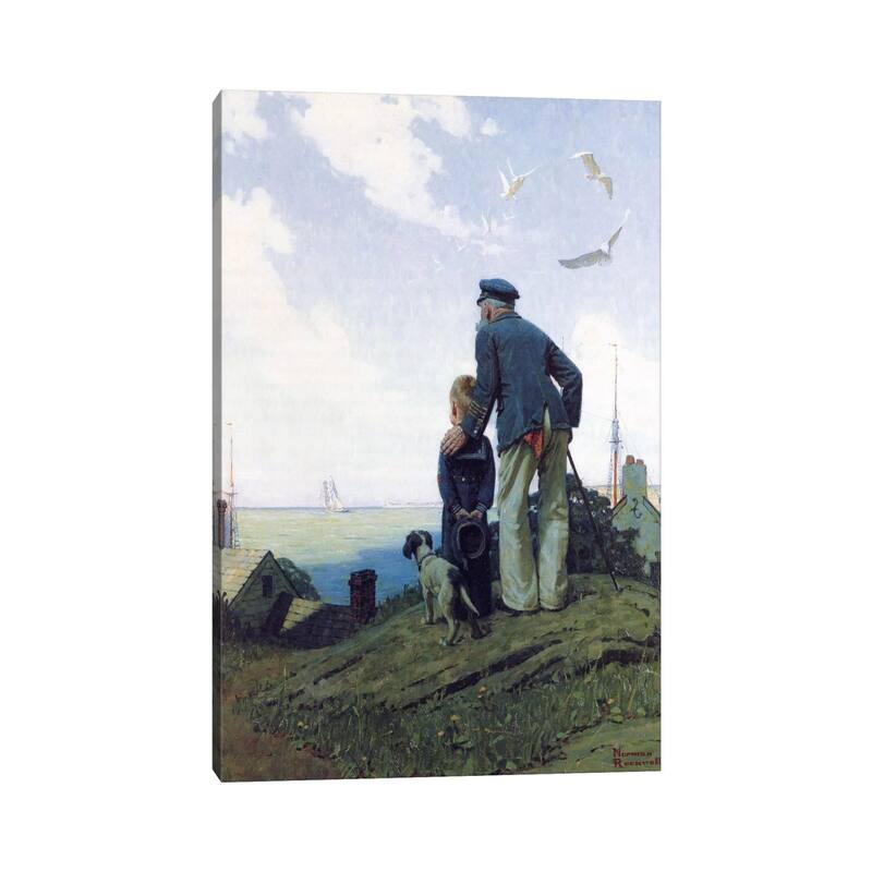 iCanvas "The Stay at Homes" by Norman Rockwell Canvas Print