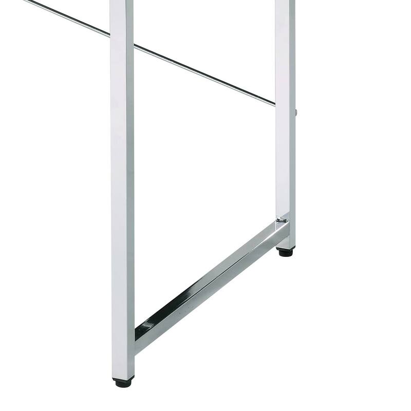 Contemporary Writing Desk with X-Shape Cross Bar, Sleek Design, and 4-Tier Shelf for Organized Workspaces