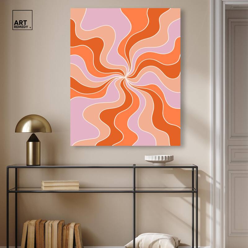 Carnaval Retro Curves II Canvas by Art Remedy, Gallery Wrapped