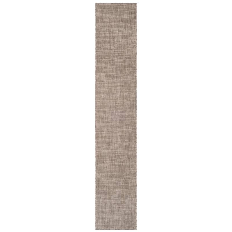 SAFAVIEH Courtyard Consilia Outdoor Waterproof Patio Backyard Rug - 2'3" x 12' Runner - Light Brown
