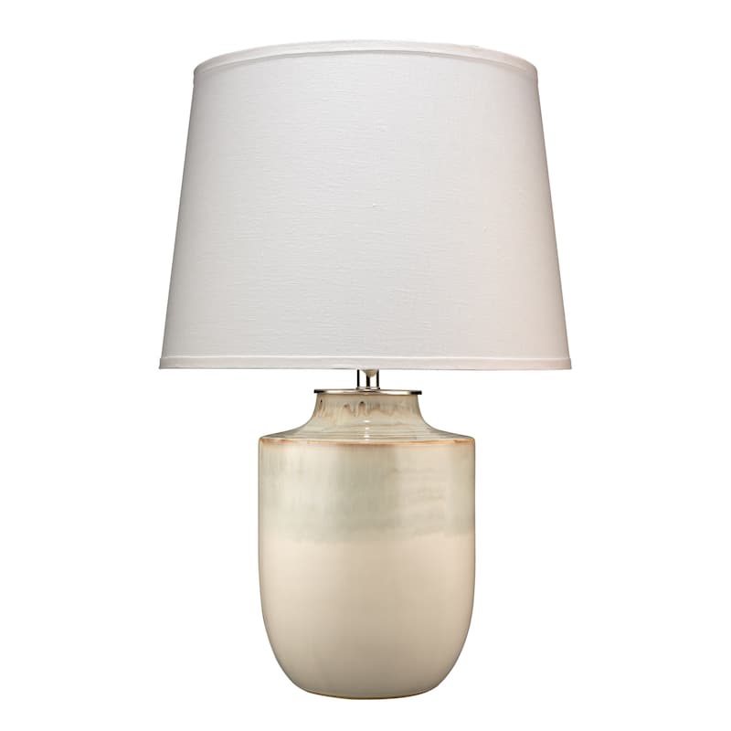 Jamie Young Lagoon Ceramic Table Lamp with Linen Shade