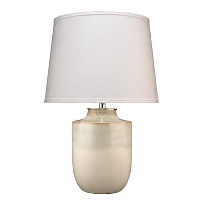 Jamie Young Lagoon Ceramic Table Lamp with Linen Shade