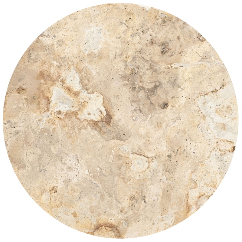 SAFAVIEH Couture Valentia Round Marble Accent Table - 10" W x 10" D x 18" H