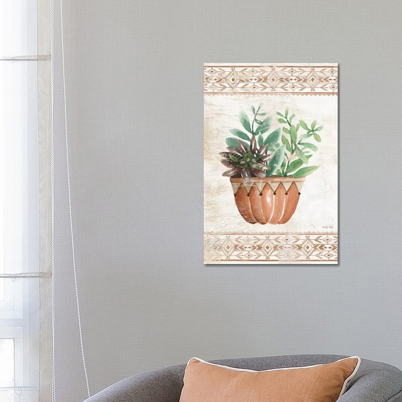 iCanvas "Southwest Terracotta Succulents I" by Cindy Jacobs Canvas Print - 26x18x1.5